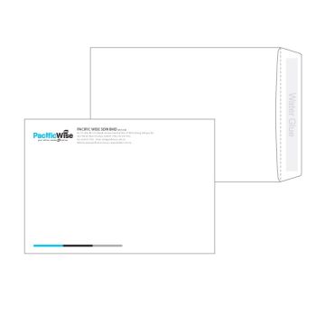 Customized Printing White Envelope Non-Window 9" x 12.75" (A4) 2 Colour
