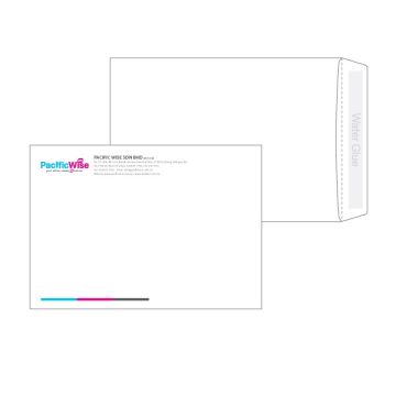 Customized Printing White Envelope Non-Window 9" x 12.75" (A4) 3 Colour