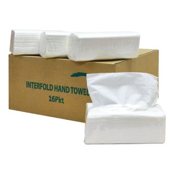 Amazing Interfold Towel Tissue 1 Ply Virgin Pulp Soft (16 Packs)