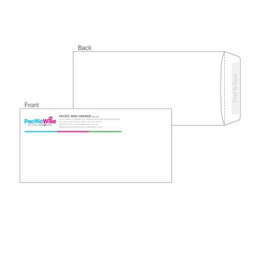 Customized Printing Non-White Window Envelope 9.75" x 4.75" 4 Colour