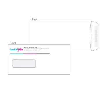 Customized Printing White Window Envelope 9.75" x 4.75" 3 Color