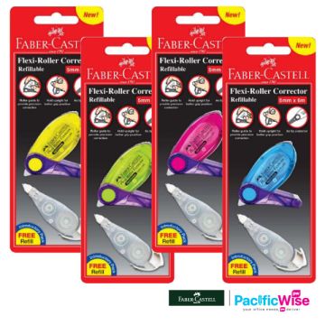 Faber Castell Correction Tape 6m With Refill/Pita Pembetulan 6m Dengan Isi Ulang