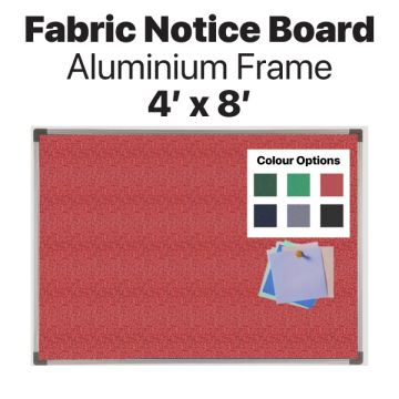 Fabric Notice Board Aluminium Frame Wall Mount (4' x 8')