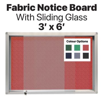 Board Aluminium Frame Sliding Glass 3x6ft