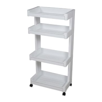 Felton 4 Tier Trolley F4T 2425 White 1 Unit