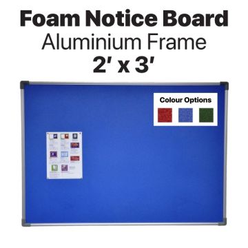 Foam Notice Board FO1 FO2 FO3 Aluminium Frame 2ft x 3ft