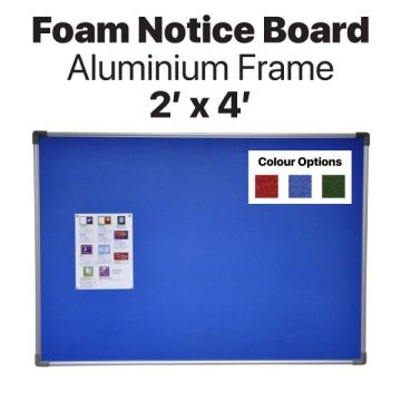 Foam Notice Board FO1 FO2 FO3 Aluminium Frame 2ft x 4ft