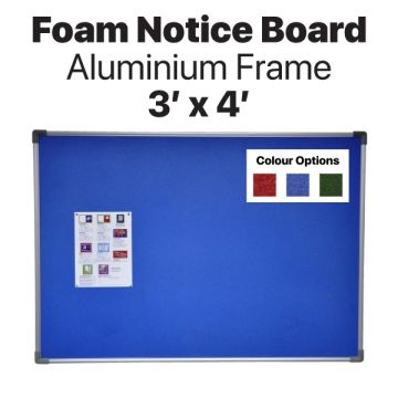 Foam Notice Board FO1 FO2 FO3 Aluminium Frame 3ft x 4ft