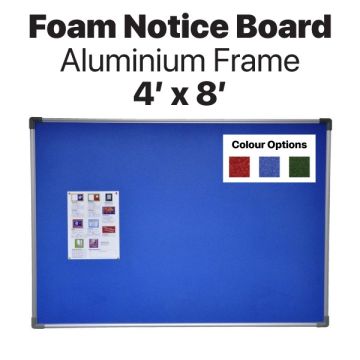 Foam Notice Board FO1 FO2 FO3 Aluminium Frame 4ft x 8ft