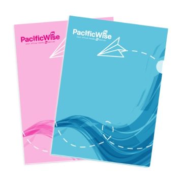 Custom Printed L-Shape Folder Durable 200 Micron 220x310mm