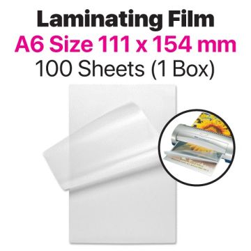 A6 Laminating Film 111x154mm 100 Micron Anti-Static (100)