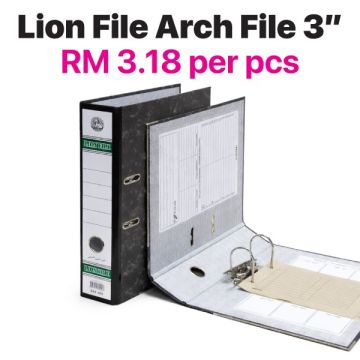 Lion F4 Lever Arch File LI-AF3 Marble Index 3 Inch