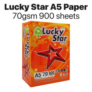 Lucky Star A5 Copier Paper 70gsm 900 Sheets High Brightness