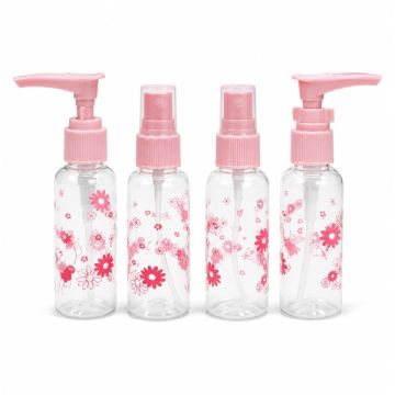Mini Spray & Pump Bottle Set 4pcs Travel Bottle Pack