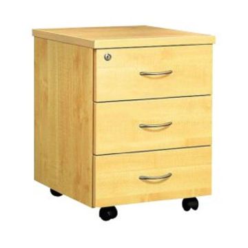 Mobile Pedestal QM3 3 Drawer Lockable Office Cabinet with Castors
