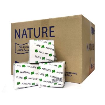 Nature Pop Up Tissue 1 Ply Virgin Pulp 200 Sheets