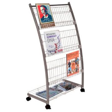 MR208 Newspaper & Magazine Rack 1 Tray 3 Tier