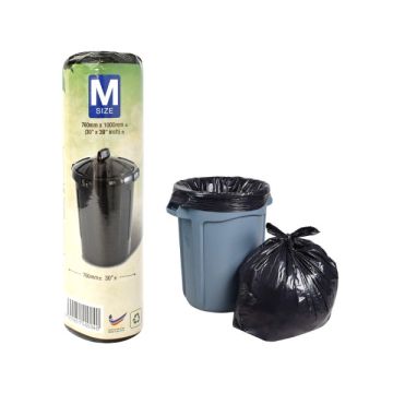 OXO-Biodegradable Garbage Bag M Size Black 10pcs