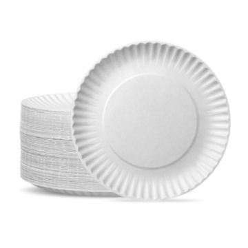 White Disposable Paper Plate 7in / 9in 20pcs