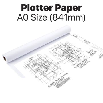 Plotter Paper A0 841mm Plotter Roll 80gsm CAD (A0)