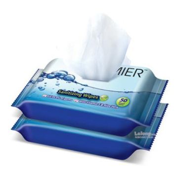 Premier Sanitising Wipes Alcohol-Free 2x50 Sheets Aloe