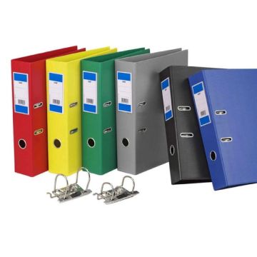 408F PVC Lever Arch File F4 Rado Lock 75mm Assorted
