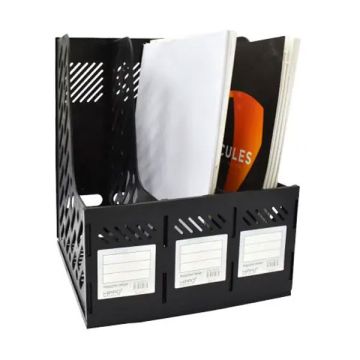 A618 PVC Magazine Box 3 Tier Random Colour