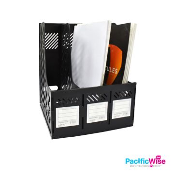 Magazine Box PVC/Kotak Majalah PVC/File Filing/(A618/3 Tier) 