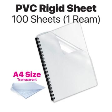 PVC Rigid Sheet Binding Cover A4 Clear 100pcs Heat-Resistant