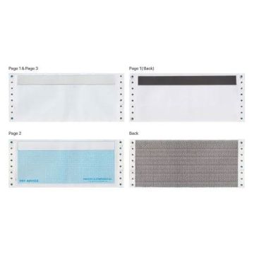 3 Ply 3 Up Payslip Mailer 9.5 x 11 Inch