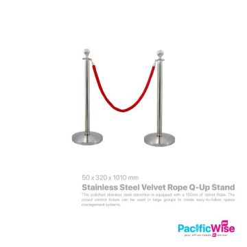 Stainless Steel Velvet Rope Q-Up Stand