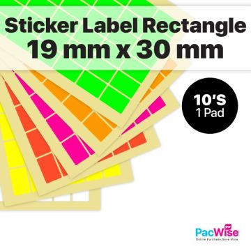 Rectangle Sticker Label/Label Pelekat Segi Empat/Sticker Label/19mm x 30mm