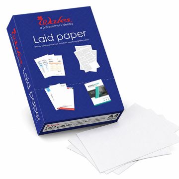 Wales A4 Laid Paper 100gsm White 500 Sheets