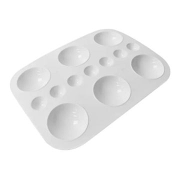 13 Wells Plastic Watercolour Palette White