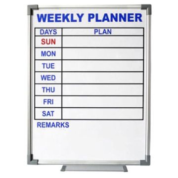 CWP51 Weekly Planner Whiteboard Steel Surface