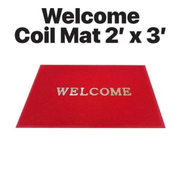 Welcome Coil Mat Cushion Backed 2ft x 3ft