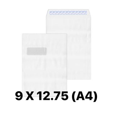 White Window Envelope 9 x 12.75 Inch 50pcs / 250pcs