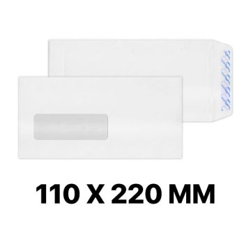 White Window Envelope 220 x 110mm 50pcs / 500pcs