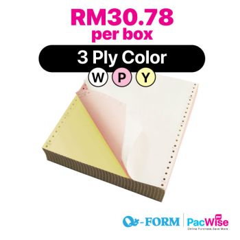 QForm Computer Form 3 Ply Colour NCR 9.5x11 (200 Fans)