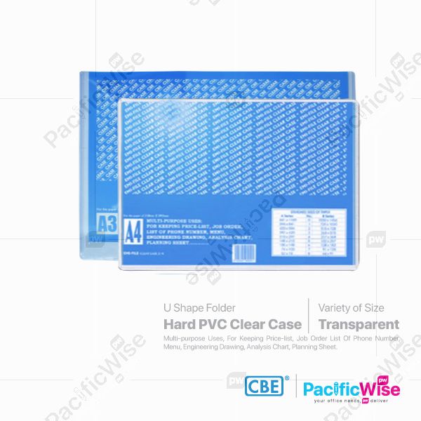 CBE/Clear Holder Hard PVC/Pemegang Jelas PVC Keras/Holder Filing