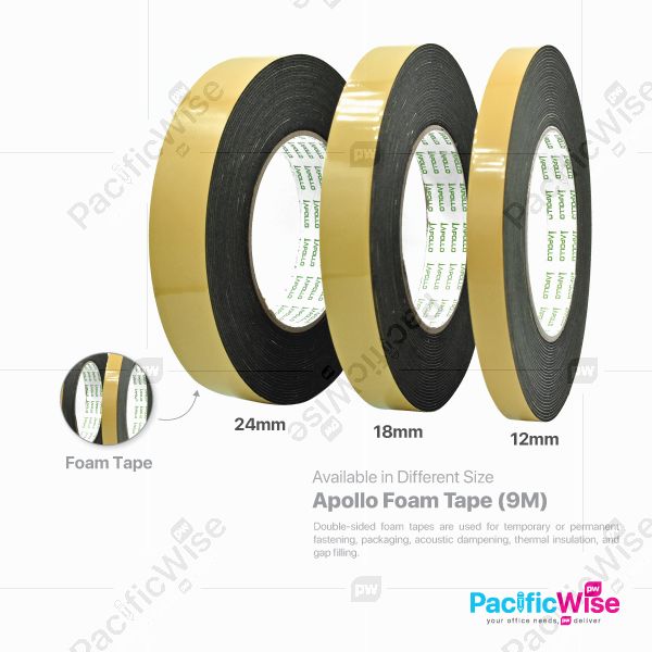 Apollo Foam Tape/Self Adhesive Tape/Pita Pelekat (9m)