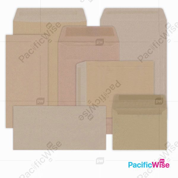 Brown Envelope/Manila Sampul Surat Coklat/Tiada-tetingkap/Non-Window Envelope/Manila Envelope (Various Size)