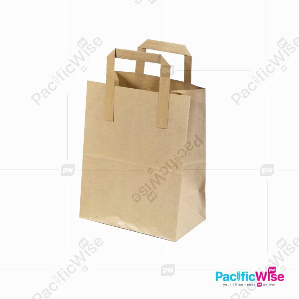 Brown Paper Carry Bag/Brown Kraft Paper Bag/Beg Kertas/Packaging Product (20pcs)