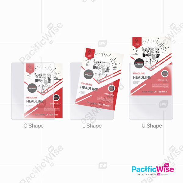 Transparent Folder/L Shape/C Shape/U Shape/Fail Bentuk/Shape Folder/Holder