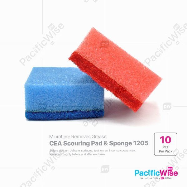 CEA Scouring Pad & Sponge 1205 (10pcs)