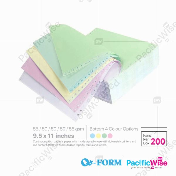 QForm/Computer Form 5 Ply Colour/Kertas Komputer/9.5