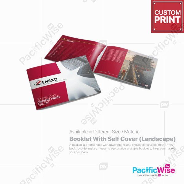 Customized Digital Printing Booklet with Self Cover (Landscape)