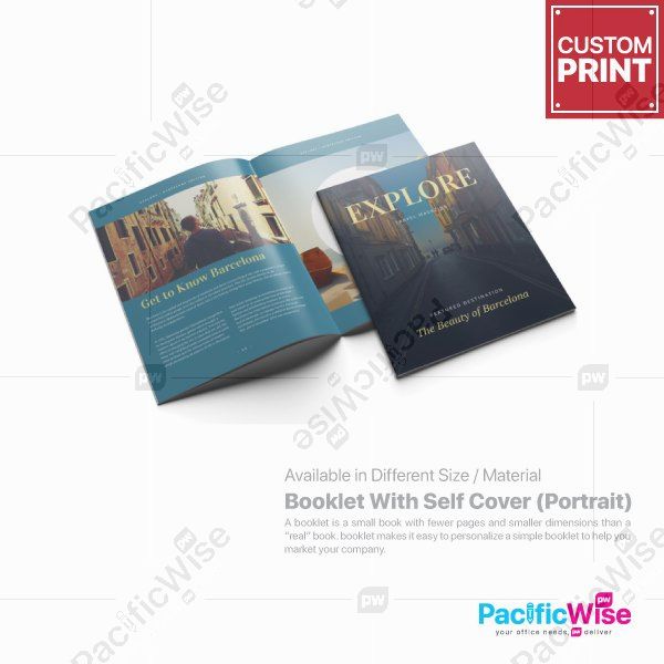 Customized Digital Printing Booklet with Self Cover (Portrait)