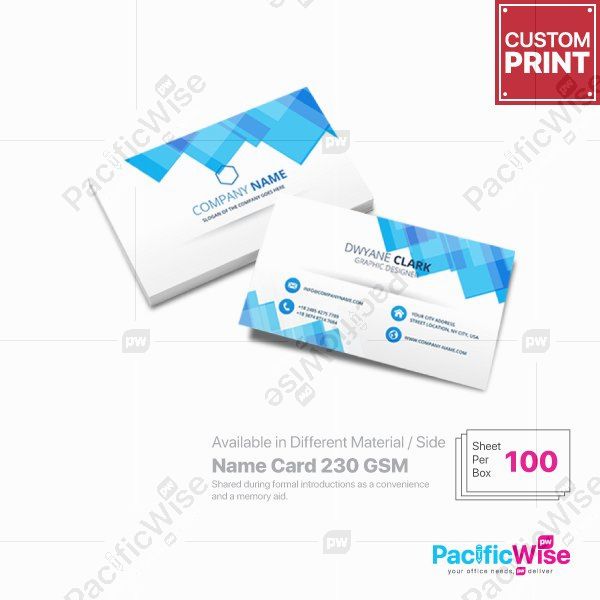 Customized Digital Printing Name Card (230GSM Ivory White)