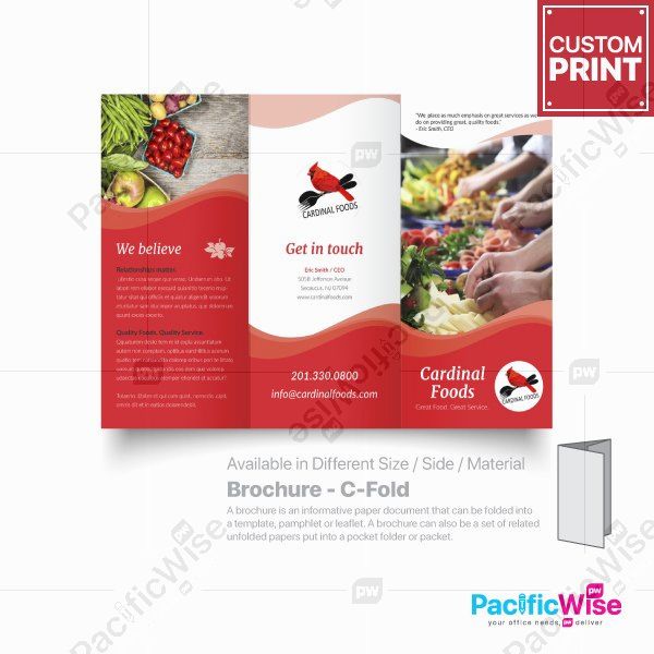 Customized Digital Printing Brochure (C-Fold)